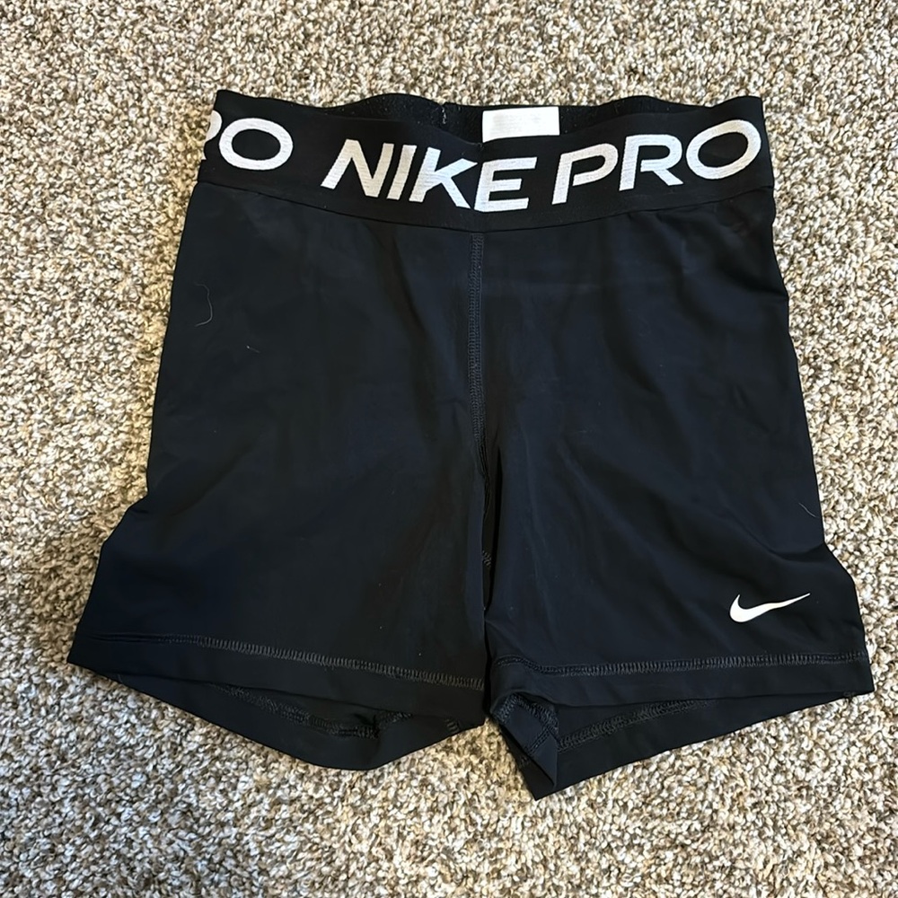 nike pro spandex, black and white, size small